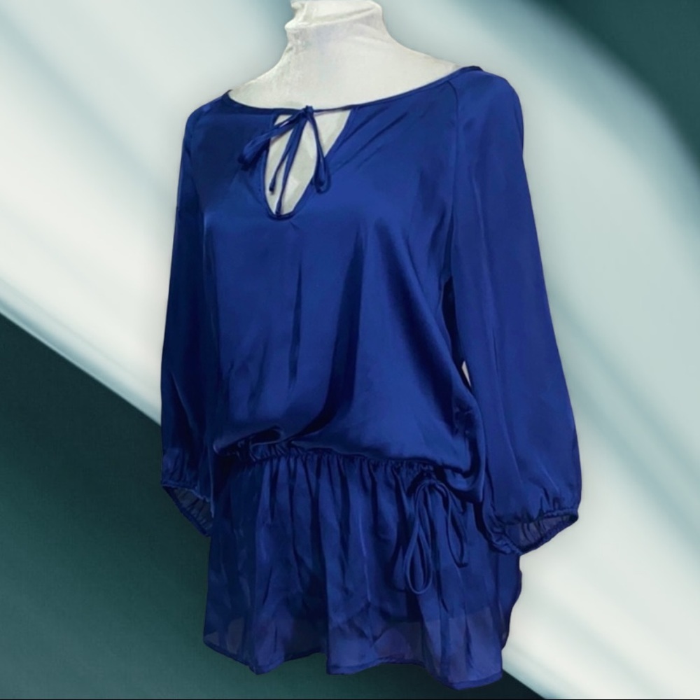 Oxford & Regent Sapphire Tieneck Dress M
